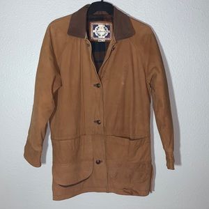 PUBLIC STORAGE TOOK PARIS SPORT Wool lined heavy Leather riding Jacket Sz S